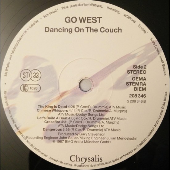 Go West - Dancing On The Couch