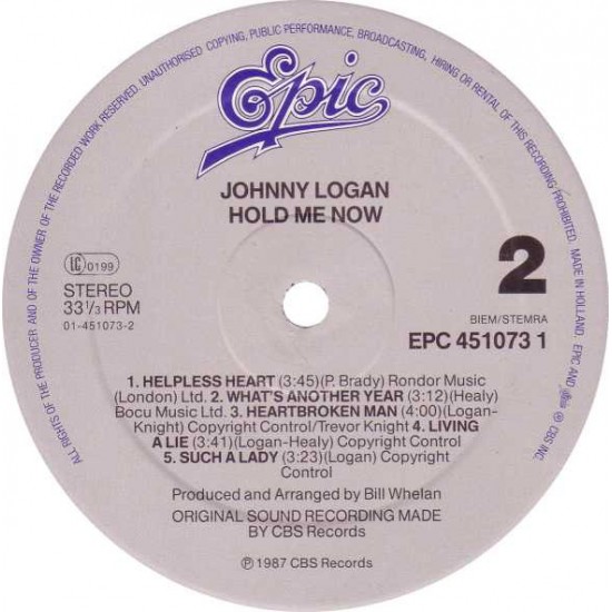 Johnny Logan - Hold Me Now