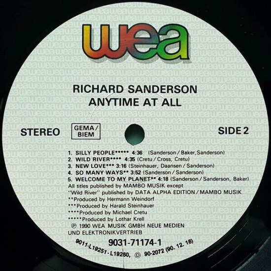 Richard Sanderson - Anytime At All
