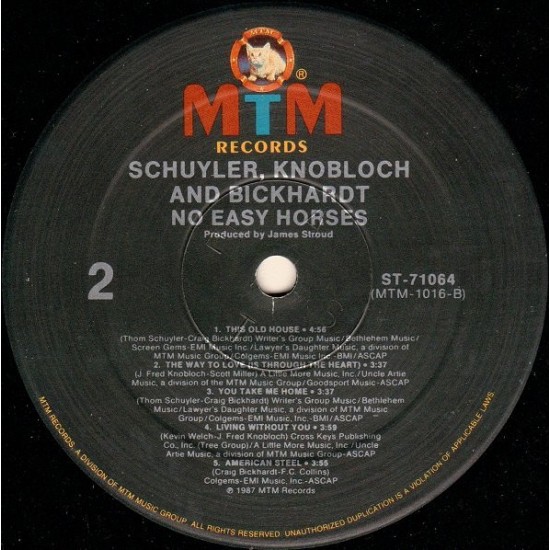 Schuyler / Knobloch And Bickhardt - No Easy Horses