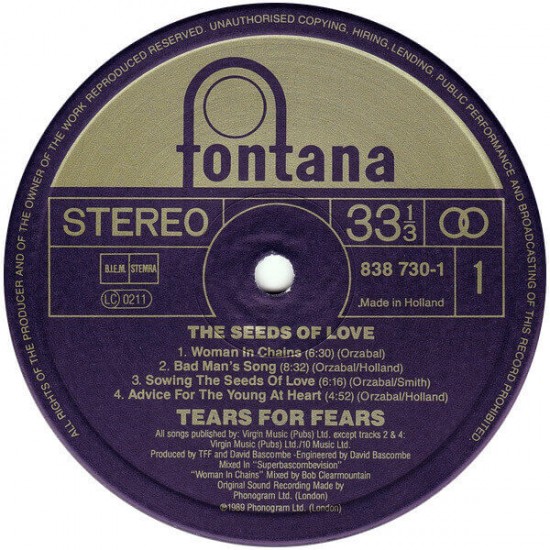 Tears For Fears - Seeds Of Love