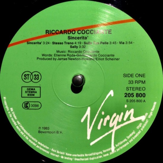 Riccardo Cocciante - Sincerita