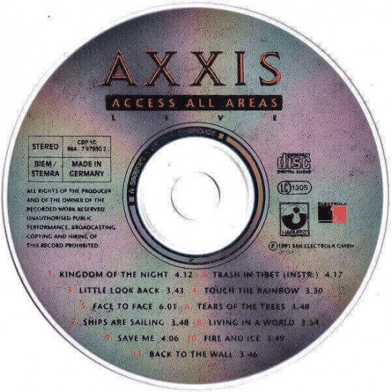 Axxis : Access All Areas Live - CD