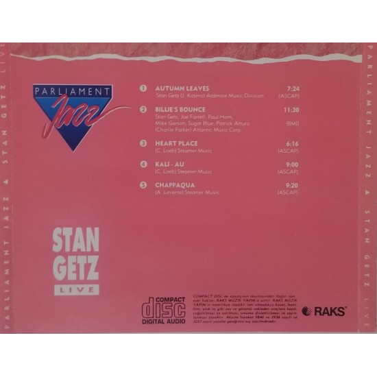 Stan Getz : Live - CD