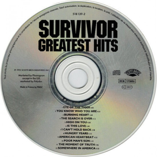 Survivor : Greatest Hits > CD